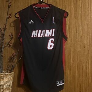 Adidas LeBron James #6 Miami Heat Jersey